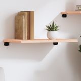Vidaxl - Wandregal 60x40x2 cm Massivholz Eiche Unbehandelt