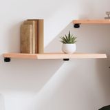 Vidaxl - Wandregal 60x50x(2-4) cm Massivholz Eiche Unbehandelt
