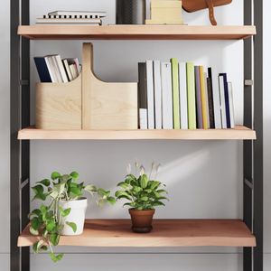 Vidaxl - Wandregal 80x40x(2-4) cm Massivholz Eiche Unbehandelt