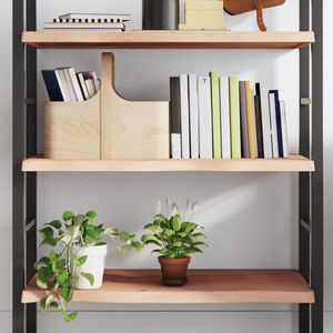 Vidaxl - Wandregal 100x40x(2-4) cm Massivholz Eiche Unbehandelt
