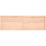 Vidaxl - Wandregal 160x50x(2-4) cm Massivholz Eiche Unbehandelt