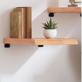 vidaXL Wandregal Hellbraun 40x50x(2-6) cm Massivholz Eiche Behandelt