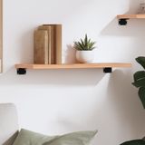 vidaXL Wandregal Hellbraun 60x20x2 cm Massivholz Eiche Behandelt