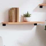 vidaXL Wandregal Hellbraun 60x20x2 cm Massivholz Eiche Behandelt