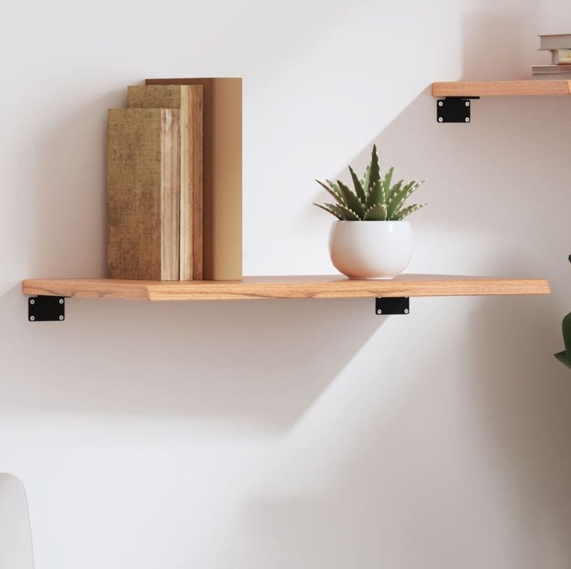 Vidaxl - Wandregal Hellbraun 60x30x2 cm Massivholz Eiche Behandelt