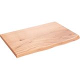 Vidaxl - Wandregal Hellbraun 60x40x2 cm Massivholz Eiche Behandelt