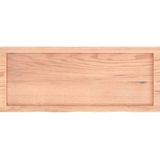 Vidaxl - Wandregal Hellbraun 100x40x(2-4) cm Massivholz Eiche Behandelt