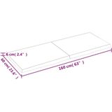 vidaXL Wandregal Hellbraun 160x60x(2-6) cm Massivholz Eiche Behandelt