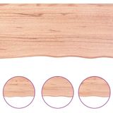 vidaXL Wandregal Hellbraun 180x50x(2-4) cm Massivholz Eiche Behandelt