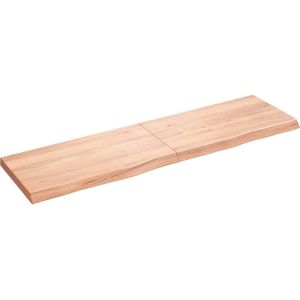 vidaXL - Wandschap - Lichtbruin - Behandeld Massief Eikenhout