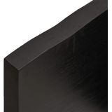 vidaXL Wandregal Dunkelbraun 40x50x(2-4) cm Massivholz Eiche Behandelt