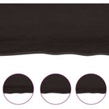 vidaXL - Wandschap - Donkerbruin - Massief Eikenhout