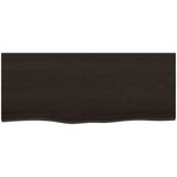 vidaXL-Wandschap-100x40x2-cm-behandeld-massief-eikenhout-donkerbruin