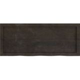 vidaXL Wandregal Dunkelbraun 100x40x(2-4)cm Massivholz Eiche Behandelt