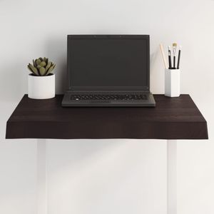vidaXL Tischplatte 60x50x(2-6) cm Massivholz Behandelt Baumkante