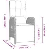 VidaXL 9-delige Tuinset Poly Rattan Zwart