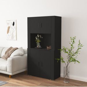 vidaXL Highboard Schwarz Holzwerkstoff