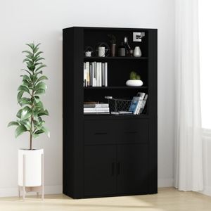 Highboard Schwarz Holzwerkstoff Vidaxl