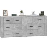 Vidaxl - Sideboards 2 Stk. Betongrau Holzwerkstoff