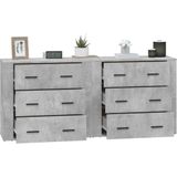Vidaxl - Sideboards 2 Stk. Betongrau Holzwerkstoff