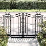 Gartentor Schwarz 121x8x100 cm Schmiedeeisen Vidaxl