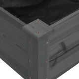 Hochbeet mit Einsatz Grau 120x45x25 cm Massivholz Tanne Vidaxl