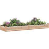 Plantenbak Verhoogd Met Voering 240X60X25 Cm Massief Vurenhout