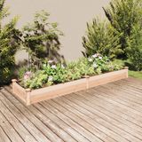 Plantenbak Verhoogd Met Voering 240X60X25 Cm Massief Vurenhout