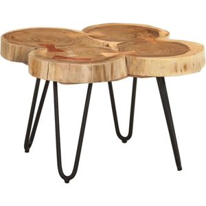 vidaXL Couchtisch 36 cm 4 Stämme Massivholz Akazie