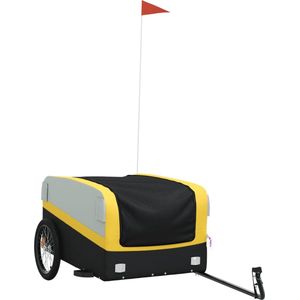 vidaXL-Fietstrailer-45-kg-ijzer-zwart-en-geel