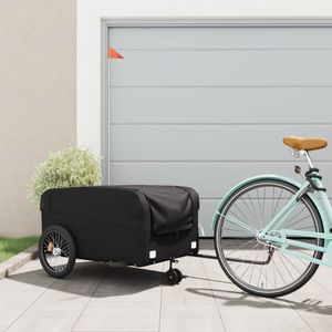 vidaXL - Fietstrailer - 45 - kg - ijzer - zwart