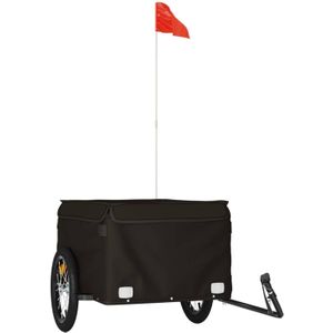 vidaXL-Fietstrailer-45-kg-ijzer-zwart