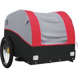 Vidaxl - Fahrradanhänger Schwarz und Rot 30 kg Eisen
