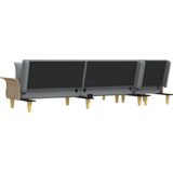 VidaXL L-vormige Slaapbank 279x140x70 cm - Stof Lichtgrijs