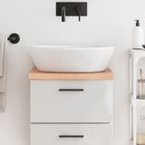 Vidaxl - Waschtischplatte Hellbraun 40x40x(2-4) cm Massivholz Behandelt