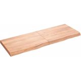 vidaXL Waschtischplatte Hellbraun 140x50x(2-6) cm Massivholz Behandelt
