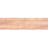 vidaXL Waschtischplatte Hellbraun 200x50x(2-6) cm Massivholz Behandelt