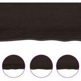 Waschtischplatte Dunkelbraun 160x50x(2-4)cm Massivholz Vidaxl