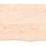 vidaXL Tafelblad 60x50x2 cm onbehandeld massief eikenhout