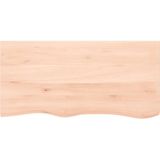 vidaXL Tafelblad 100x50x2 cm onbehandeld massief eikenhout