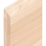 vidaXL Tafelblad 100x60x(2-4) cm onbehandeld massief eikenhout