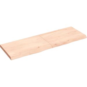 vidaXL Tafelblad 120x40x(2-4) cm onbehandeld massief eikenhout