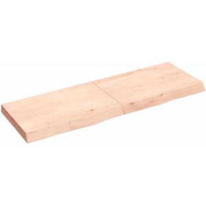 Vidaxl - Tischplatte 120x40x(2-6) cm Massivholz Eiche Unbehandelt