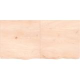 vidaXL Tafelblad 120x60x(2-6) cm onbehandeld massief eikenhout