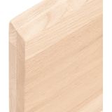 vidaXL Tafelblad 160x50x(2-4) cm onbehandeld massief eikenhout