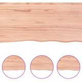 vidaXL - Tafelblad - 80x60x2 - cm - behandeld - massief - eikenhout - lichtbruin