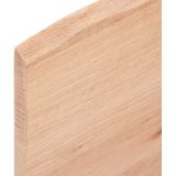 vidaXL - Tafelblad - 80x60x2 - cm - behandeld - massief - eikenhout - lichtbruin