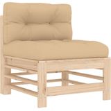 Vidaxl - 7-tlg. Garten-Lounge-Set mit Kissen Massivholz