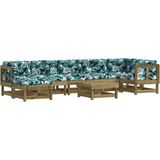 vidaXL 8-delige Loungeset met kussens geïmpregneerd grenenhout