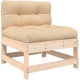 vidaXL 7-tlg. Garten-Lounge-Set mit Kissen Massivholz